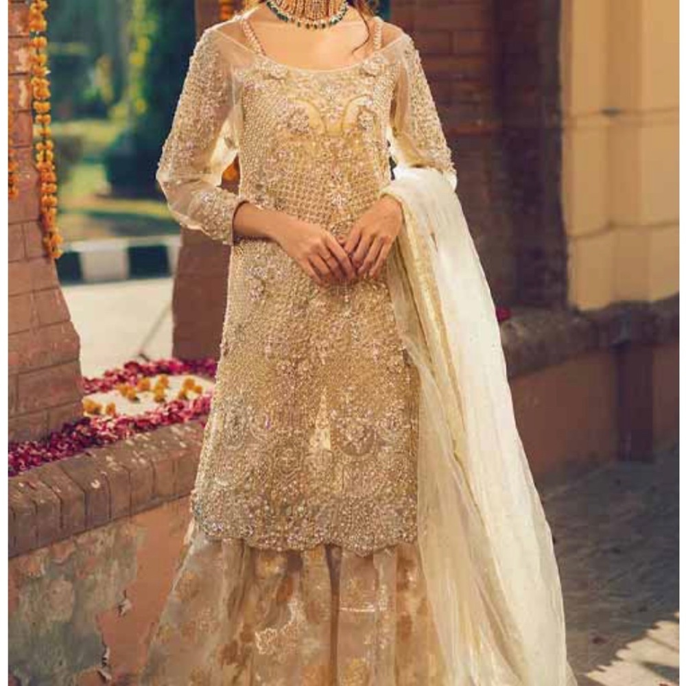 Pakistani designer gharara dress ( party wear, bridal, nikah)